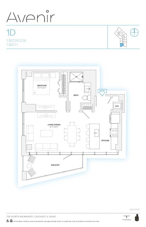 a floor plan of a house with a bedroom and a living room